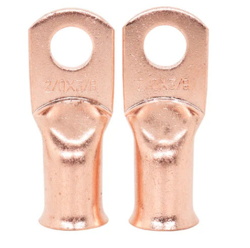 Electrical Terminal Connector Cable Lug AWG 2/0*3/8 Copper Tube Crimping Type