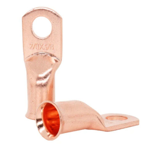 Electrical Terminal Connector Cable Lug AWG 2/0*3/8 Copper Tube Crimping Type